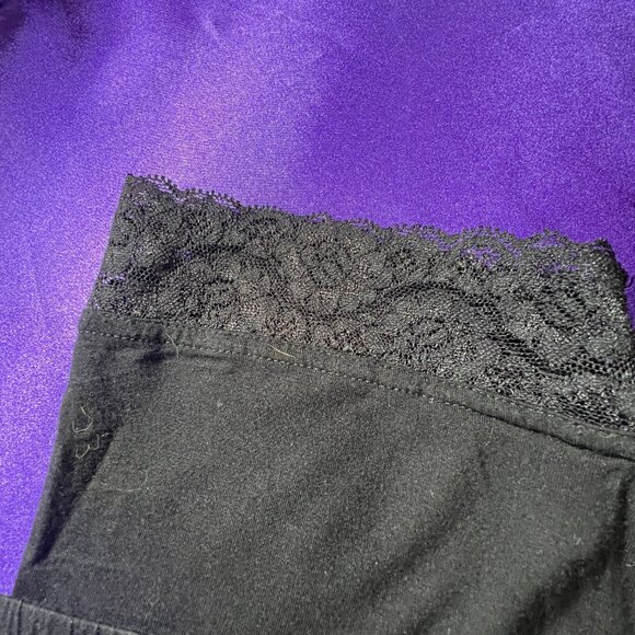 📌Zerdocean Lace Trim Capri Leggings Stretch Crop Leggings Summer Tights Pants - Picture 2 of 14